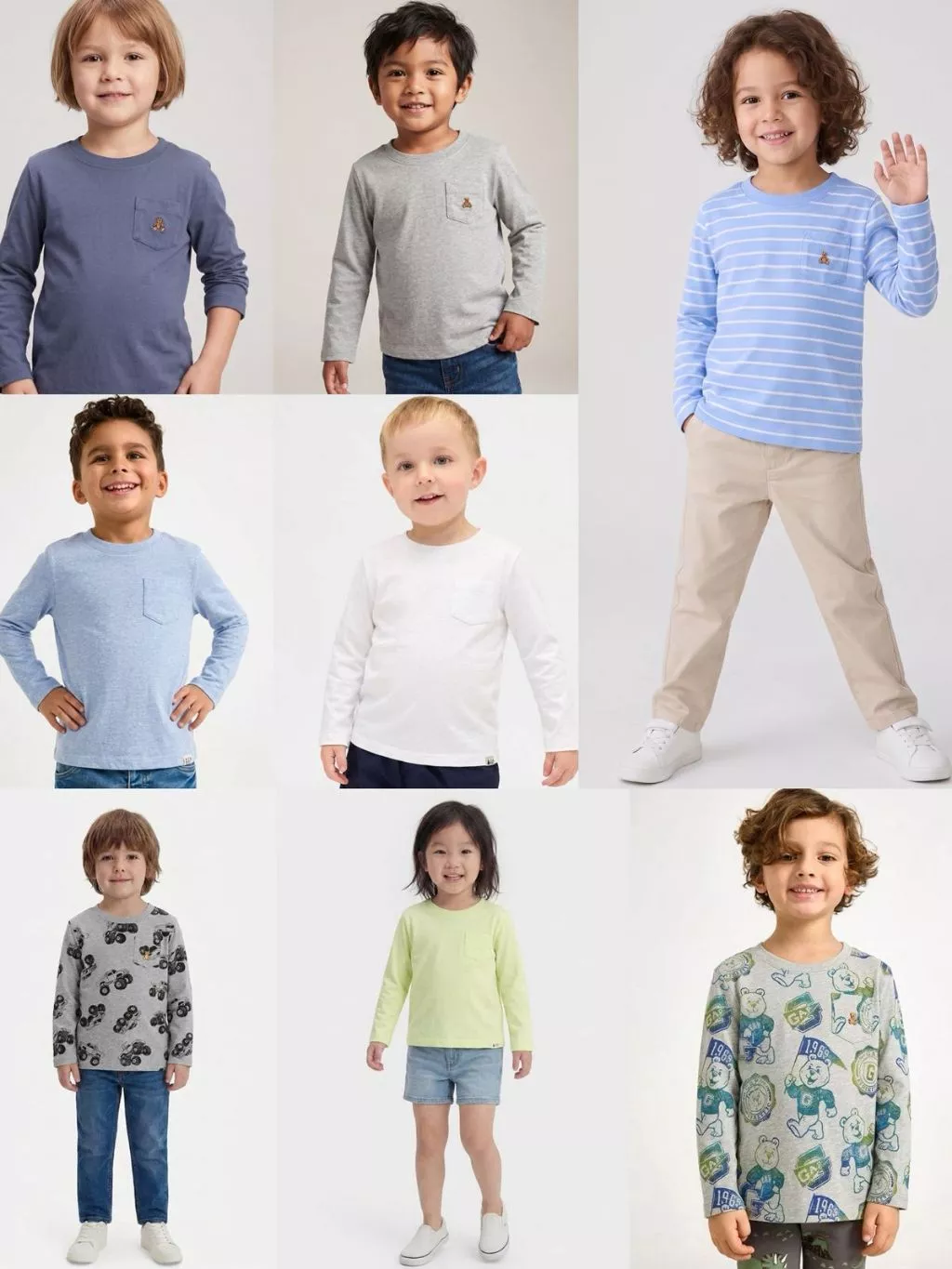 Kaos Lengan Panjang Anak GP Kids Mix & Match T-Shirt - 2339