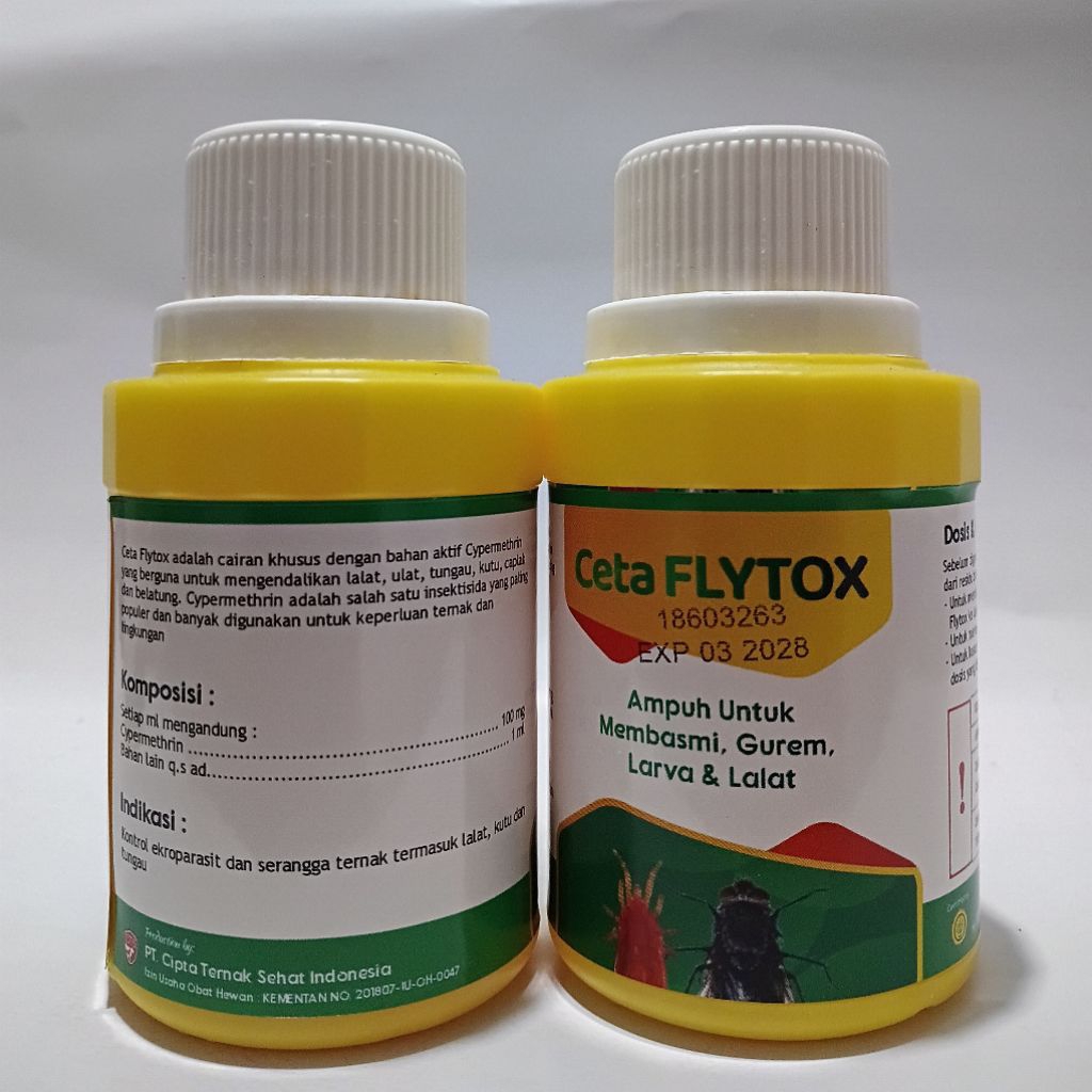 Jual CETA FLYTOX cairan pengusir dan pembasmi lalat kutu tungau dan ...