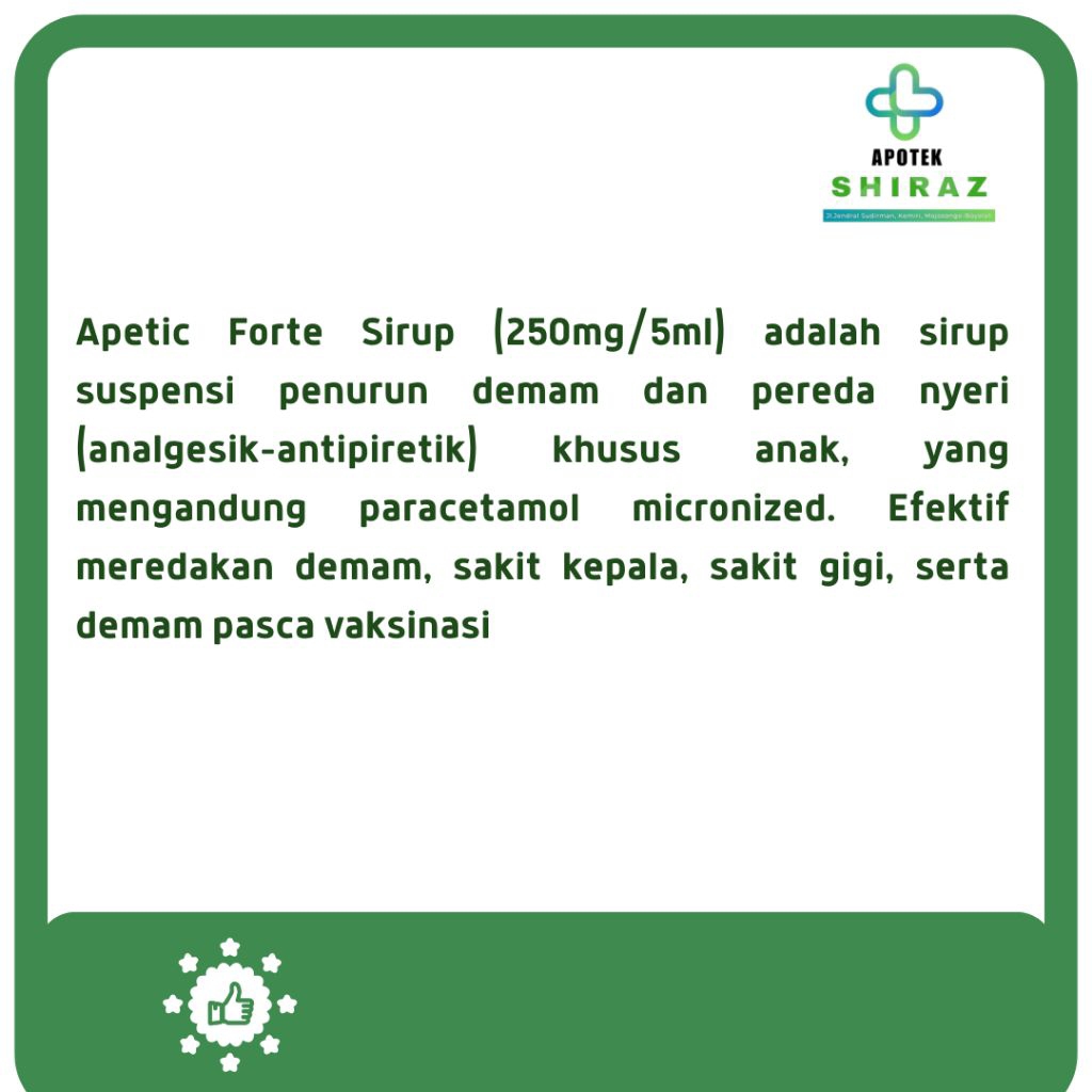 Jual Apetic Forte Sirup 60 ML - Penurun Demam Anak | Shopee Indonesia