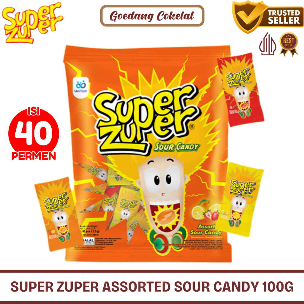 Jual Super Zuper Permen Asem Rasa Buah Bag - Sour Candy Mix Assorted 1 ...