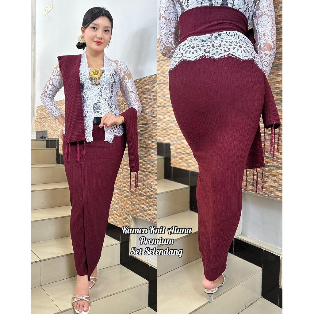 Jual Rok bali Kamen jadi polos thapki strait set selendang | Shopee ...