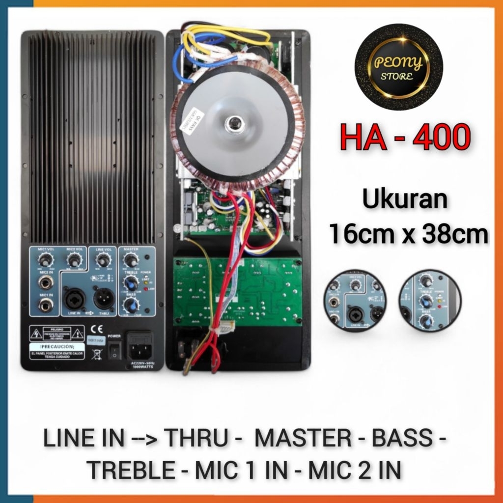 Jual POWER KIT MESIN SPEAKER AKTIF AUDIO SEVEN HA-400 16X38 / MESIN KIT ...
