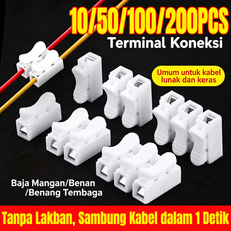 Jual Terminal Kabel Sambungan Cepat Tutup Pengunci Kabel Tekan Konektor ...