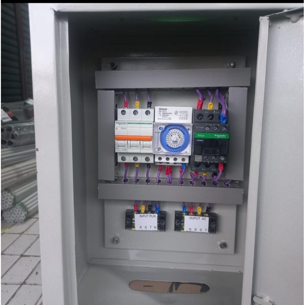 Jual panel Timer Otomatis 24jam 3phase Panel listrik Timer Otomatis ...