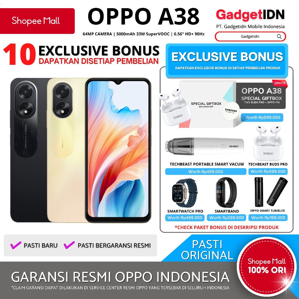 Jual Oppo A38 Terlengkap & Harga Terbaru Juli 2026 | Shopee Indonesia