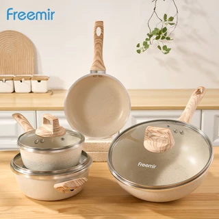 Freemir Set 7 Pcs Wajan Panci Anti Lengket Granit