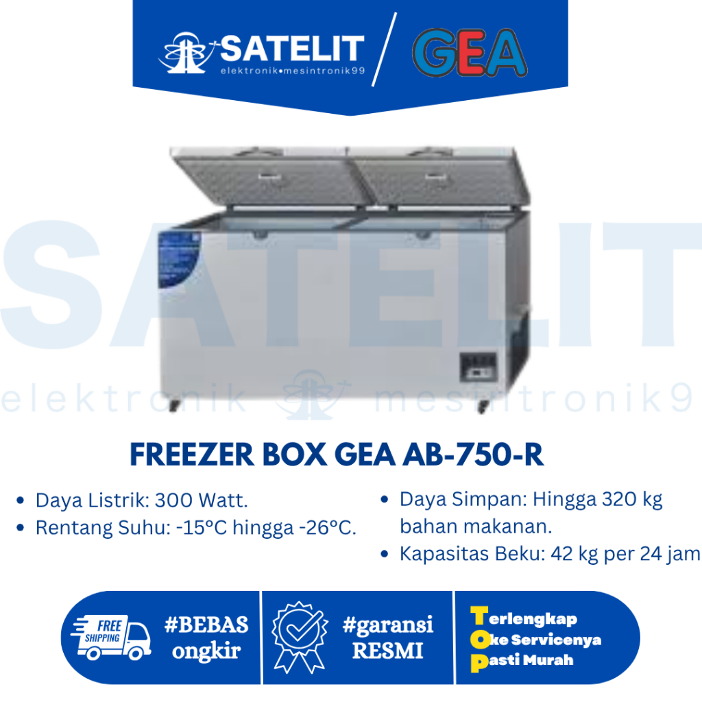Jual Freezer Box GEA AB-750-R 700L Kapasitas Jumbo | Chest Freezer ...