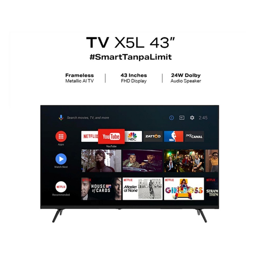 Jual INFINIX Smart Google TV Android 43 inch FHD 43X5L Dolby Audio ...