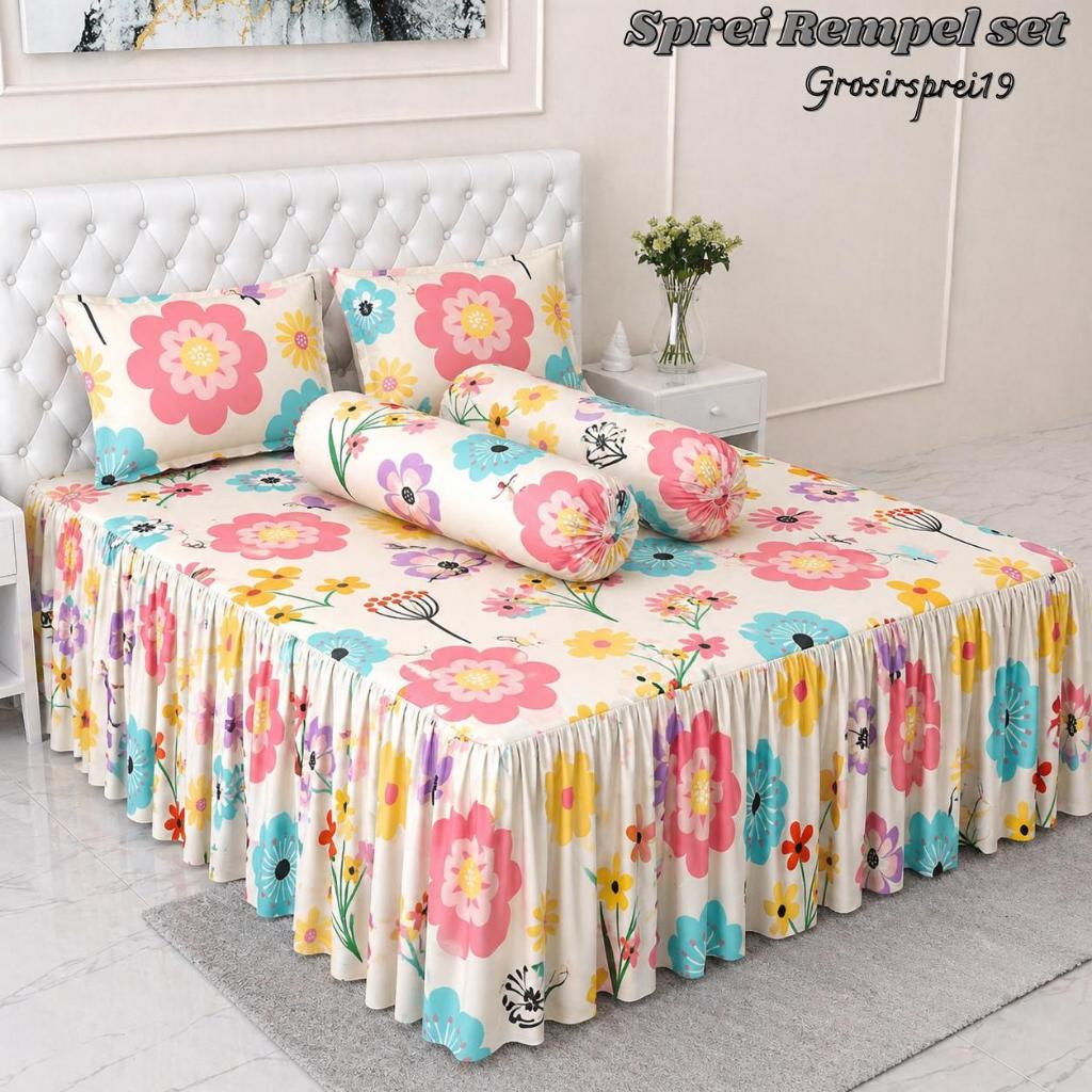 Jual Sprei Rumbai Ukuran 180x200/160x200 Bahan Katun Halus Premium ...