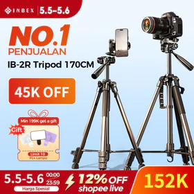 INBEX IB 2R 170CM Profesion Tripod Kamera Handphone Bluetooth Remote Konten Remote Bluetooth