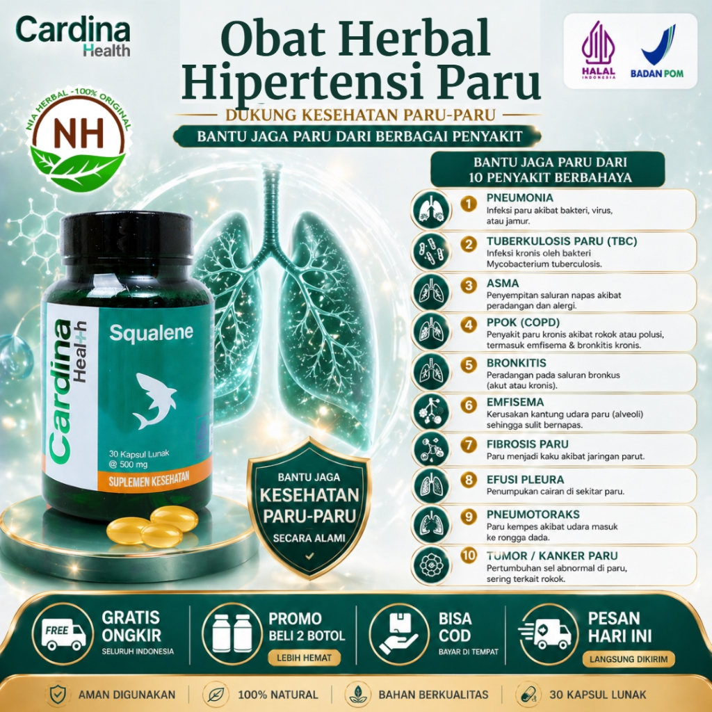 Obat Hipertensi Paru (hipertensi pulmonal), Tekanan Darah Tinggi di Arteri Paru, Sesak, Mudah Lelah, Nyeri Dada, Jantung Berdebar Namun Setiap Orang Hasilnya Berbeda