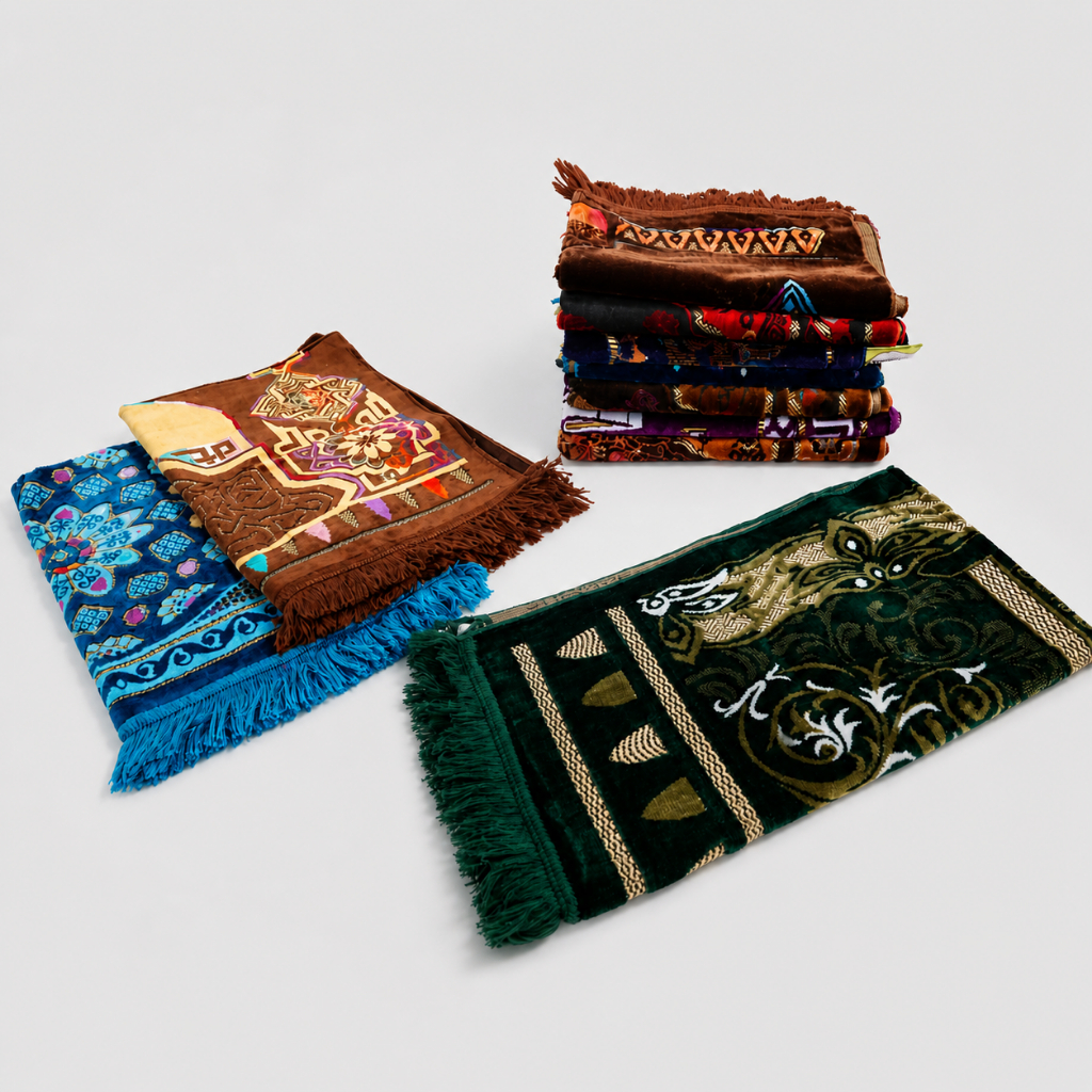 Sajadah Beludru Jumbo Alif Classic Made in Turkiye | Sajadah Tebal Halus Premium | Ukuran 110x70 | Random Motif