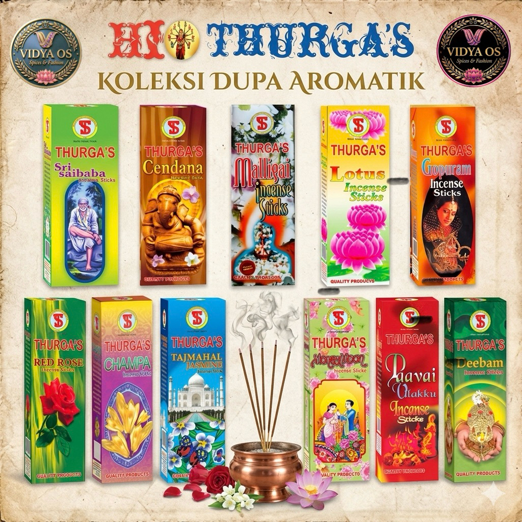 Jual Dupa Thurgas BOX / Hio/ Agarbathi Thurga's 1 box / bathi | Shopee ...
