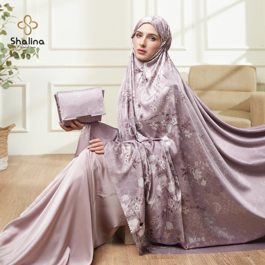 Shalina Mukena Silky Premium Mewah Jumbo Motif Bunga