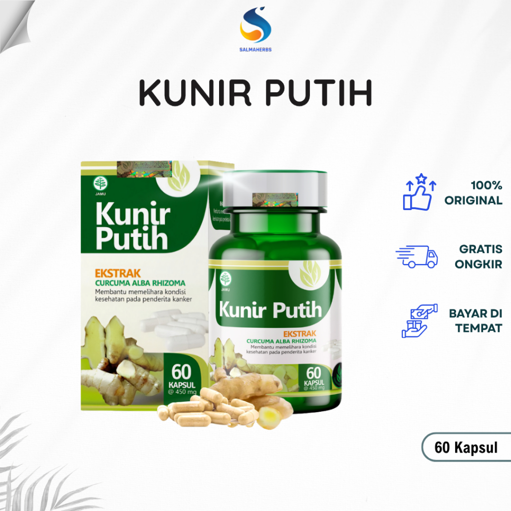 Kunir Putih Ekstrak Tazakka Kapsul Herbal Anti Radang dan Anti Kanker Alami