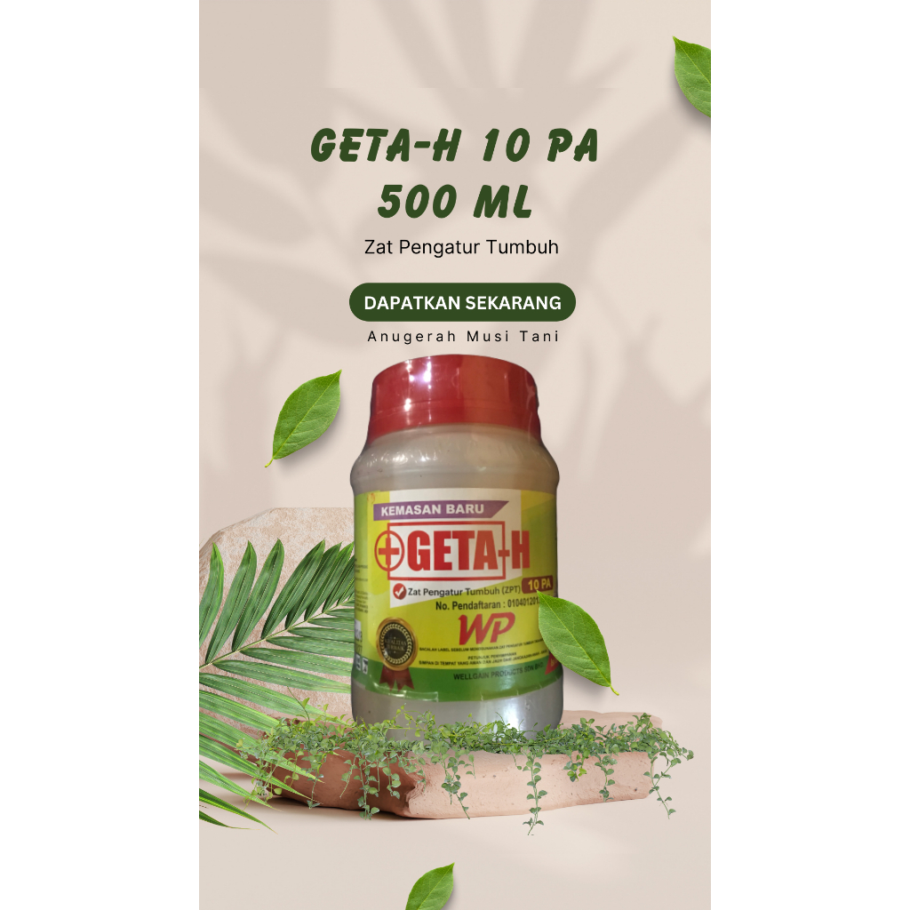 Jual Geta-H (Getah) 10 PA (500 ML) Merah/Putih - Zat Pengatur Tumbuh ...