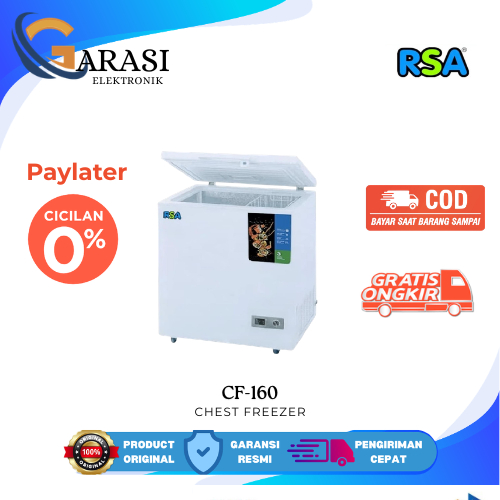 Jual RSA CF-160 Chest Freezer box CF 160 Kapasitas 144 Liter Garansi ...