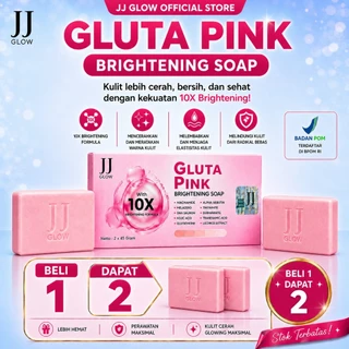 [ Beli 1 Dapat 2 Sabun ] JJ Glow Sabun Gluta Pink 10X Brightening Soap Sabun Batang Barsoap Niacinamide Melazero Kojic Acid DNA Salmon Glutathione Alpha Arbutin Tinywhite Dermawhite Tranexamic Acid Licorice Extract Mencerahkan Melembutkan Wangi Mandi