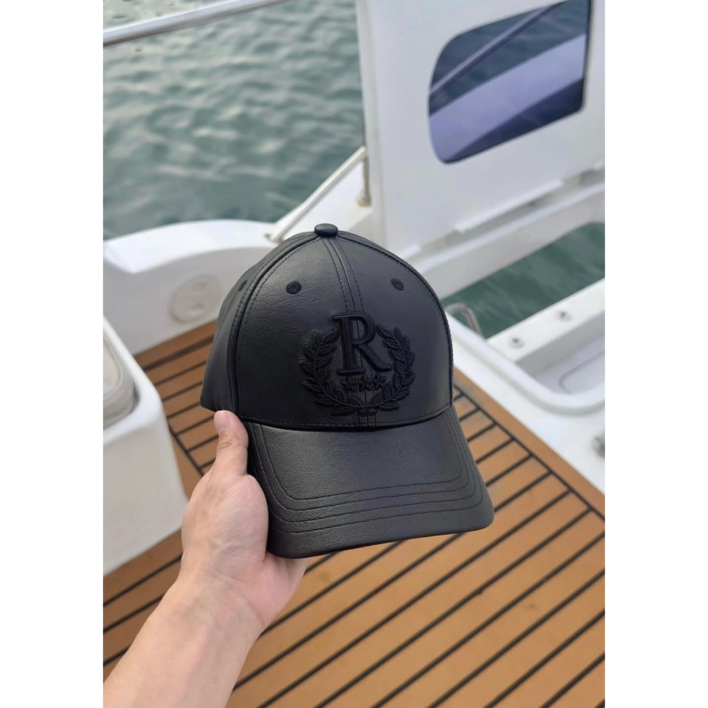 Jual RUCAS CAP LEATHER FULL BLACK | Shopee Indonesia