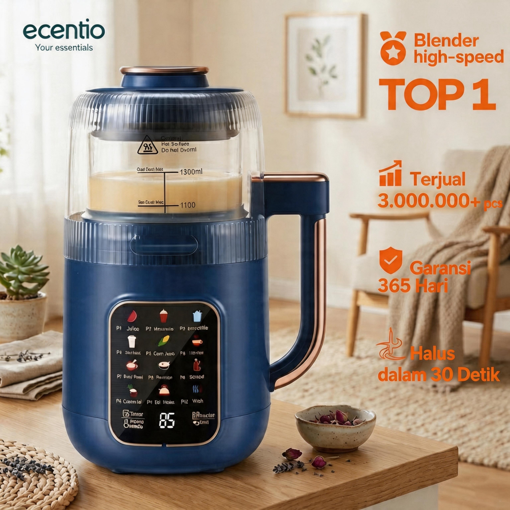 Jual ecentio blender jus buah blender advance juicer 1.3L kaca food ...