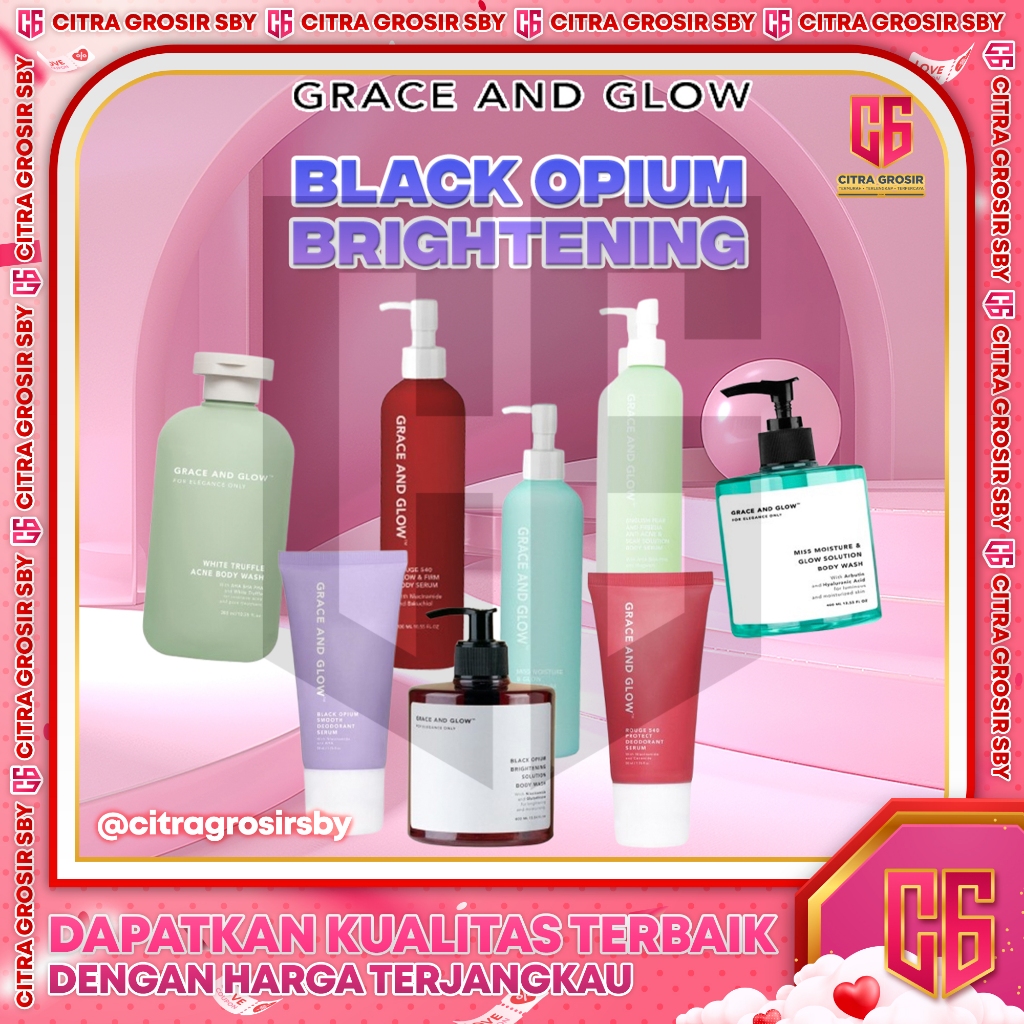 [READY] Grace & Glow Black Opium Brightening - English Pear and Freesia AntiAcne Solution BodyWash