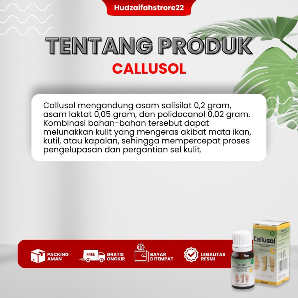 Jual Callusol 10ml Obat Kutil Mata Ikan Kapalan Kaki Pecah-Pecah ...