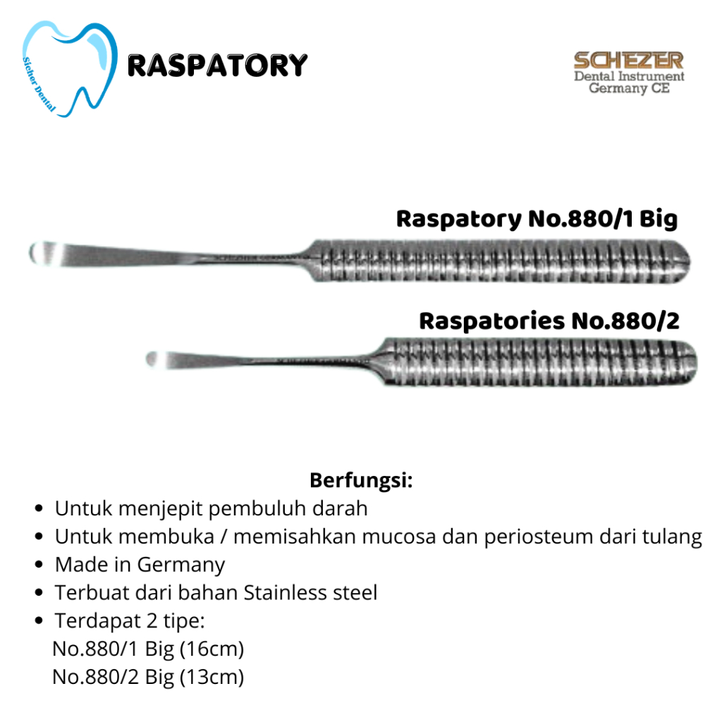 Jual Raspatory / Raspatorium / Raspatori SCHEZER Dental Instruments ...
