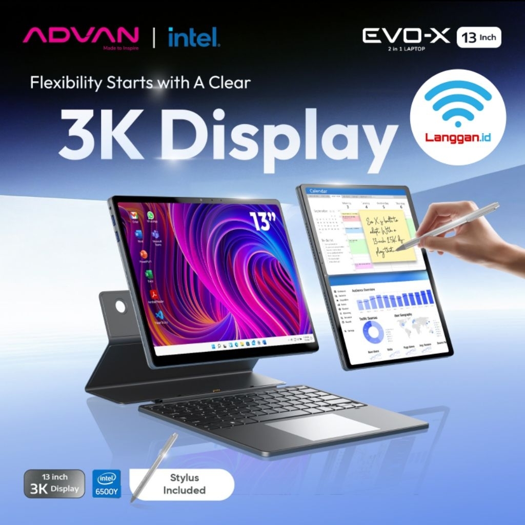 Jual Advan Evo X 13 inch Intel 6500Y Ram 12GB Storage 256GB Windows 11 ...