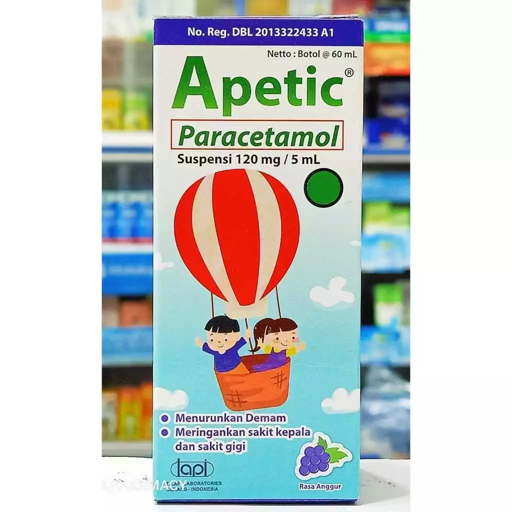 Jual Apetic Sirup 60 ml dan drop - Paracetamol Cepat, Efektif untuk ...