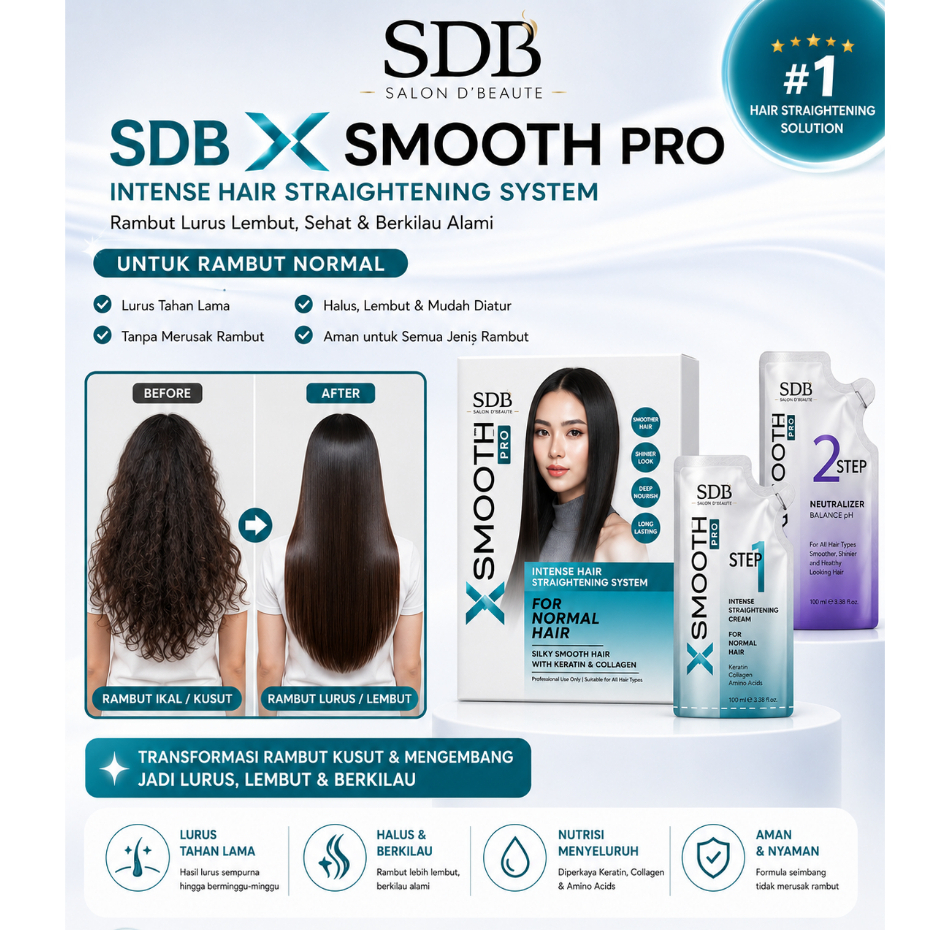 Jual SDB X Smooth Pro Sachet 125ml / Professional Hair Smoothing ...