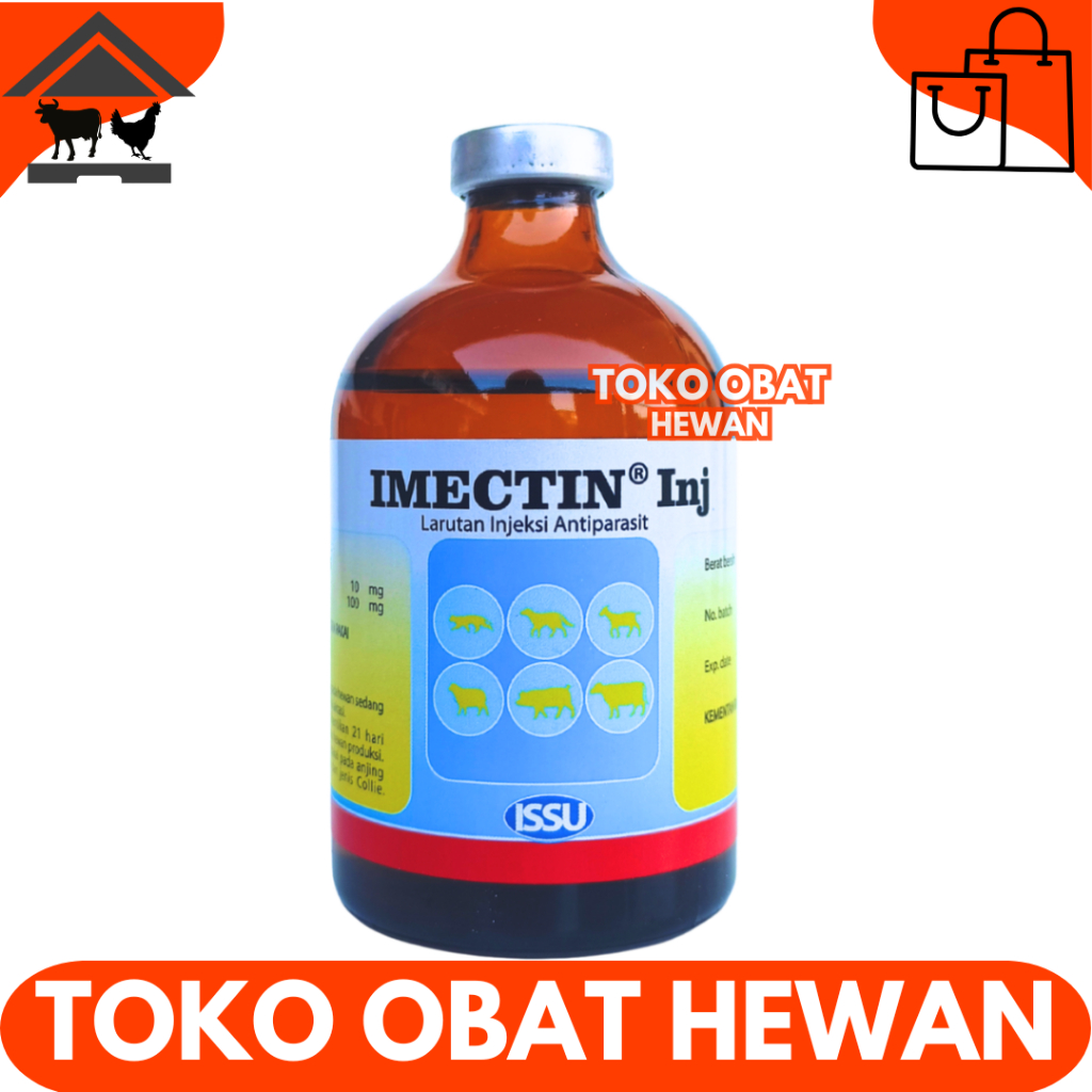 Jual IMECTIN INJ 100ML ISSU - Obat Hewan Antiparasit Gudik Scabies Kutu ...