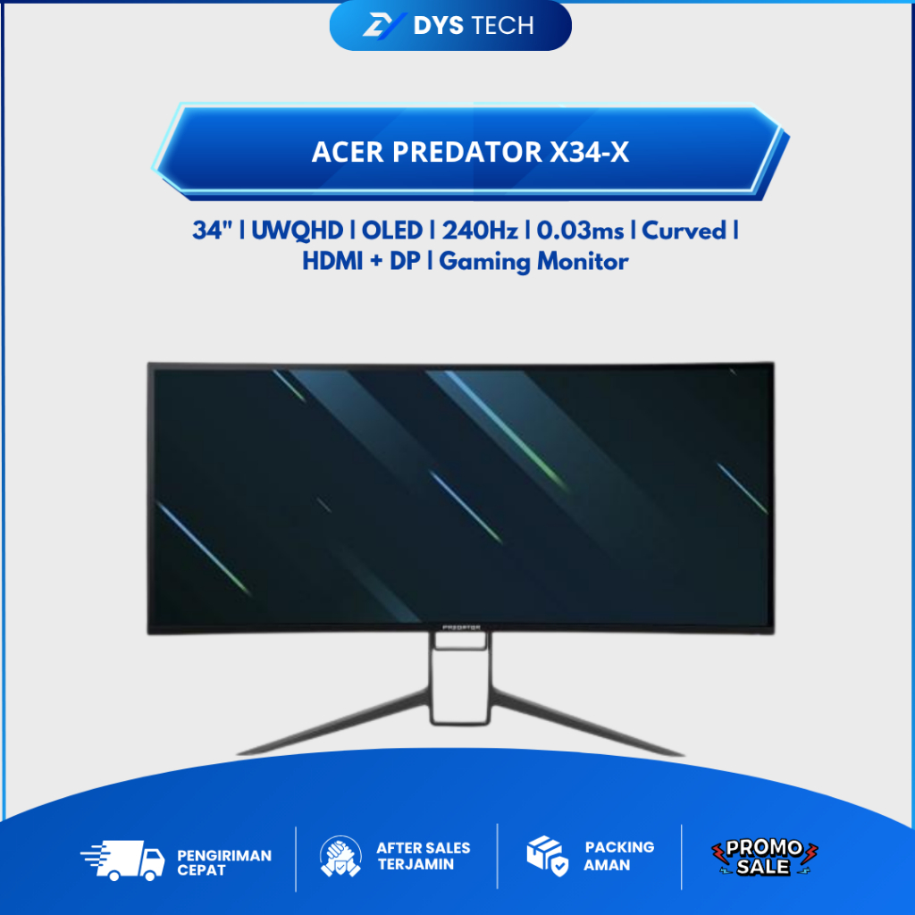 Jual ACER Predator X34-X UltraWide Oled 240Hz Gaming Monitor | Shopee ...