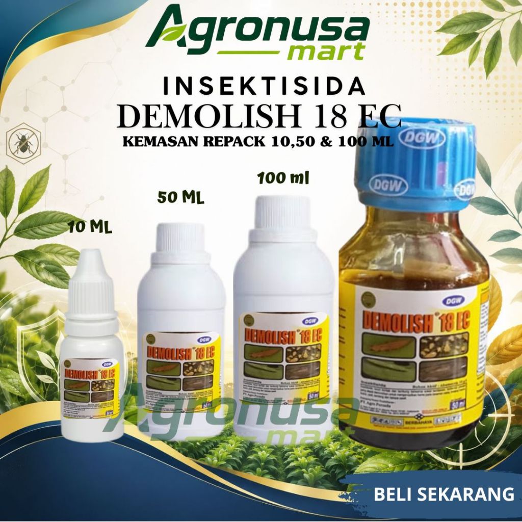 Jual (REPACK/BOTOL KEMAS ULANG) INSEKTISIDA DEMOLISH 18 EC KEMASAN 10 ...