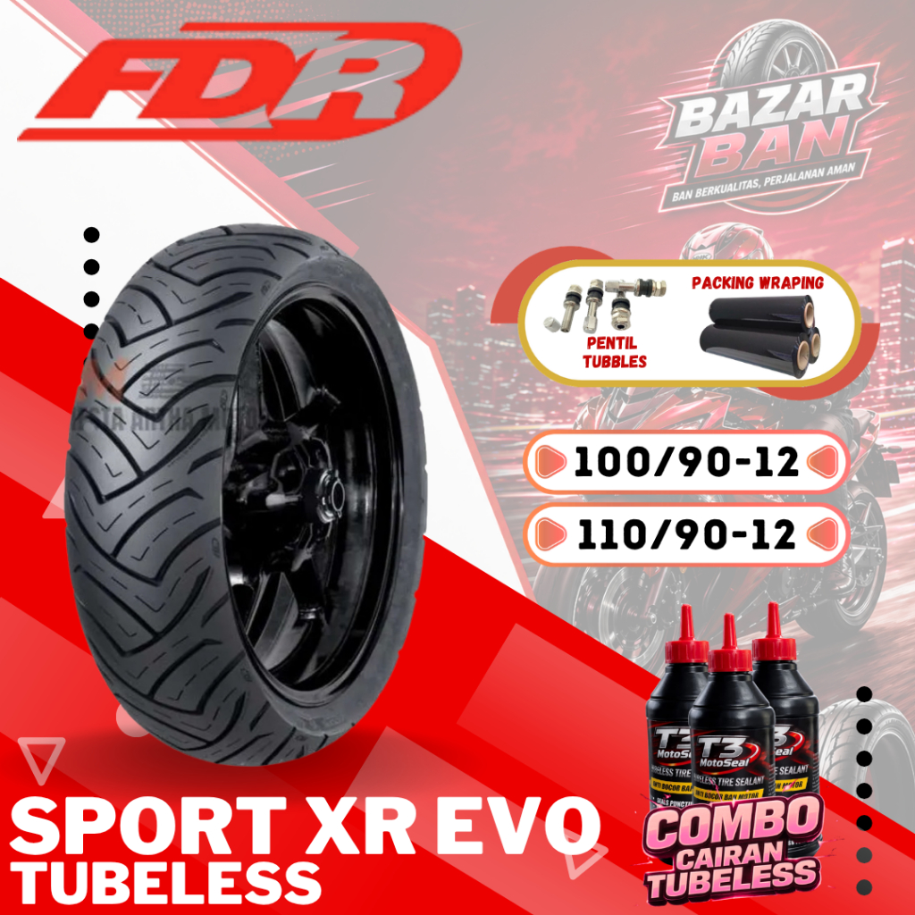 Jual (PRODUKSI TERBARU) BAN FDR SPORT XR EVO TUBELESS RING 12 / RING 13 ...