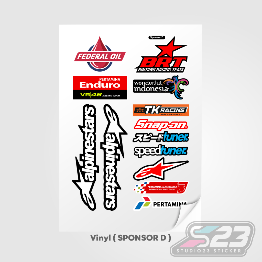 Jual Stiker mini pack Racing SPONSOR, Sticker Printcut | Shopee Indonesia