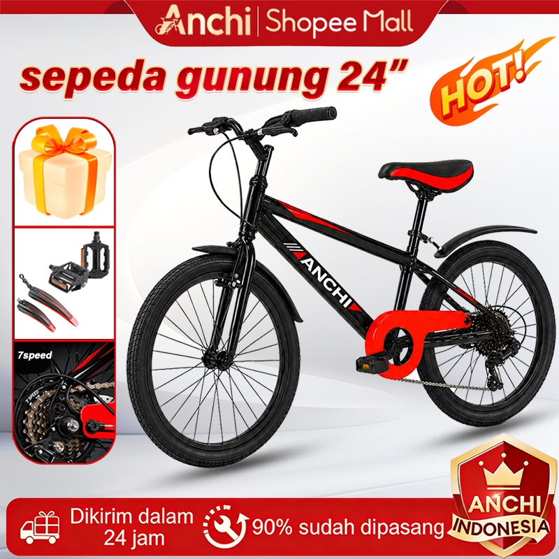 Jual ANCHI Sepeda gunung 24 inci, sepeda remaja, dilengkapi dengan ...