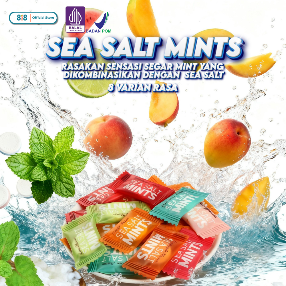 Jual Sea Salt Mint Permen 8 Rasa Segar Alami Seimbang Rasanya dengan ...