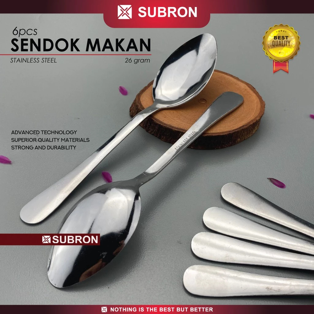 Jual SUBRON Paket Sendok Garpu 12 pcs Pack Sendok Garpu Makan Stainless ...