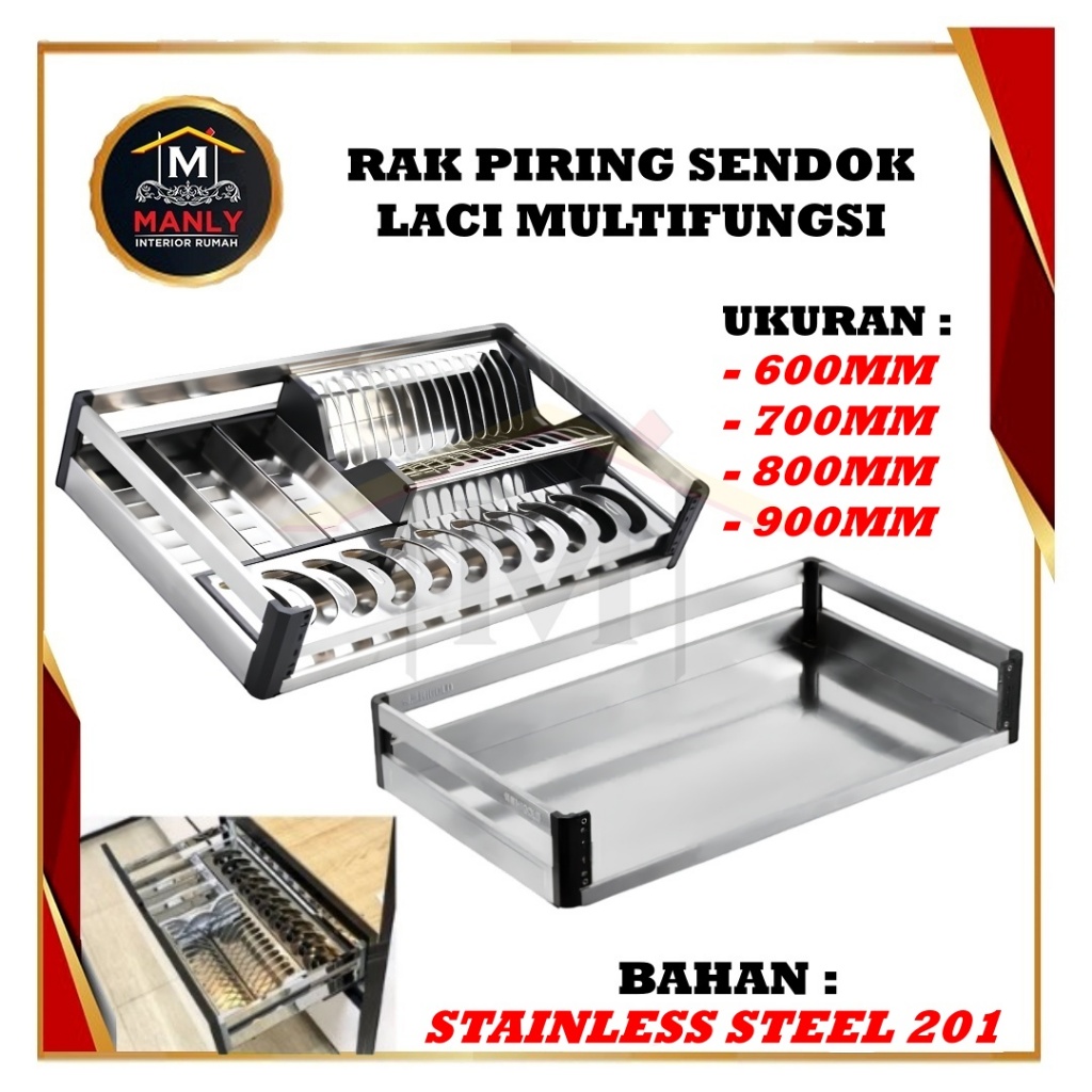 Rak Laci Serbaguna  Rak Mangkuk Kitchen Set Rak Piring Mangkok Sendok Dapur