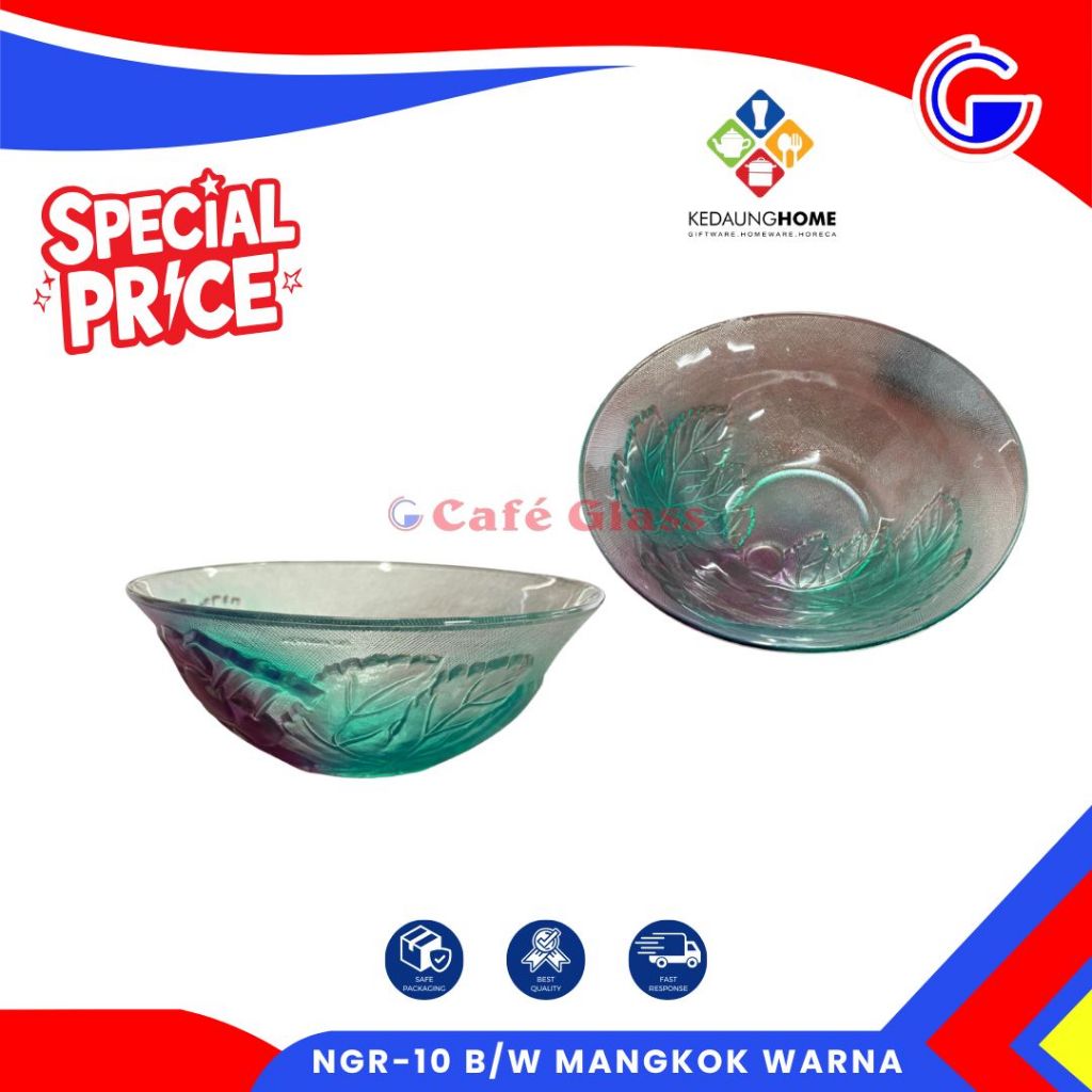 Mangkok Kaca-Mangkok Kedaung Warna-NGR-10 B/W MANGKOK