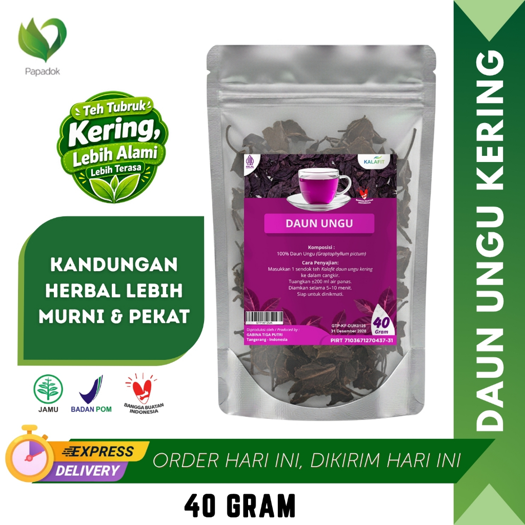 Daun Ungu Handeleum 40 Gram - Obat Wasir Alami Tanpa Efek Samping