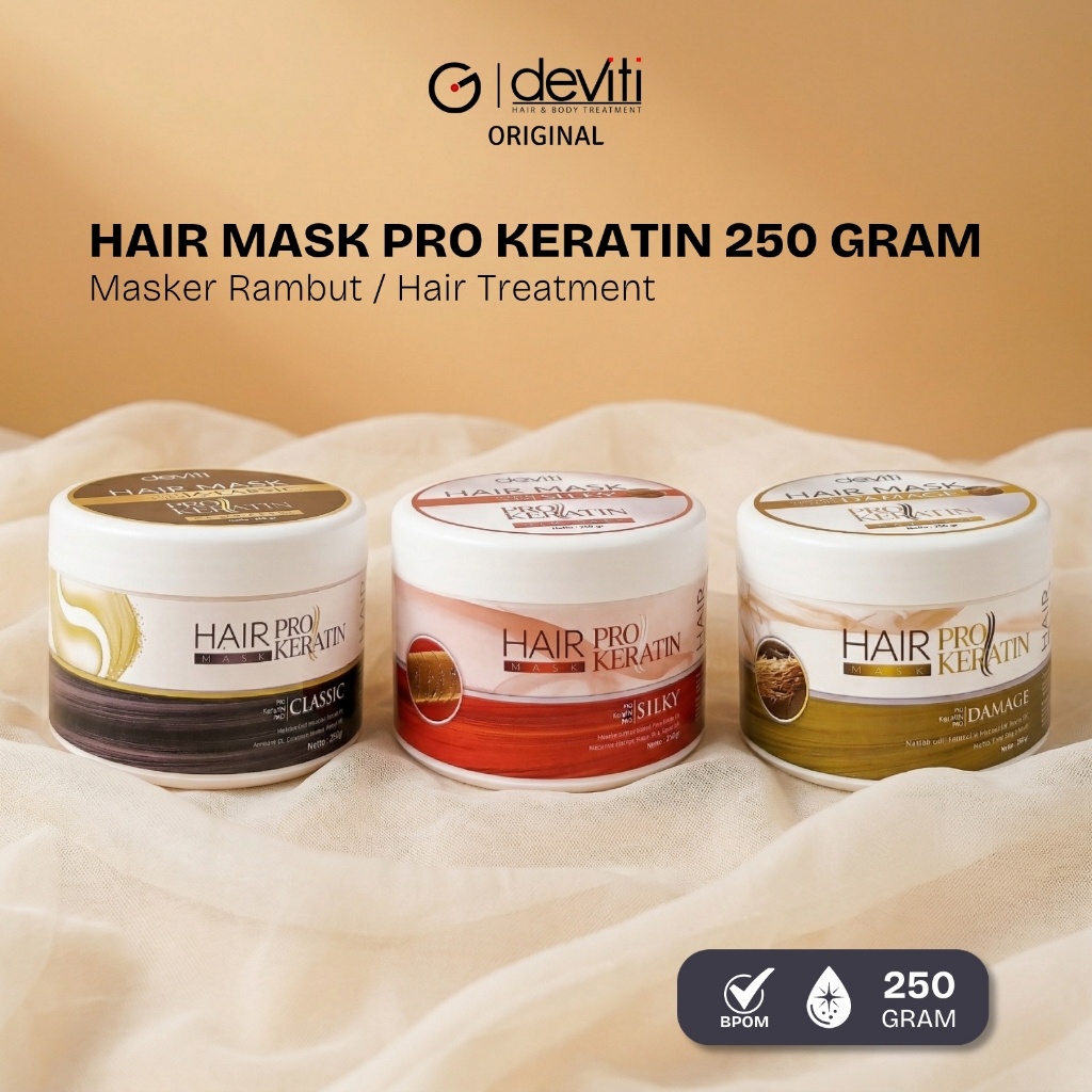 Jual deviti Hair Mask Pro Keratin 250 Gram Masker Rambut Hair Treatment ...
