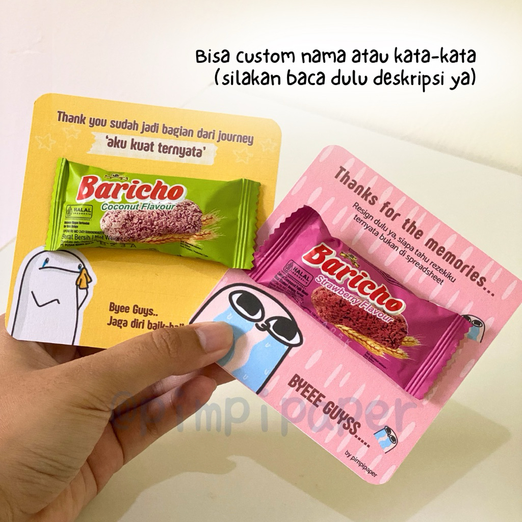 Jual KARTU UCAPAN RESIGN | Hadiah Resign | Mini Gift Snack Card ...