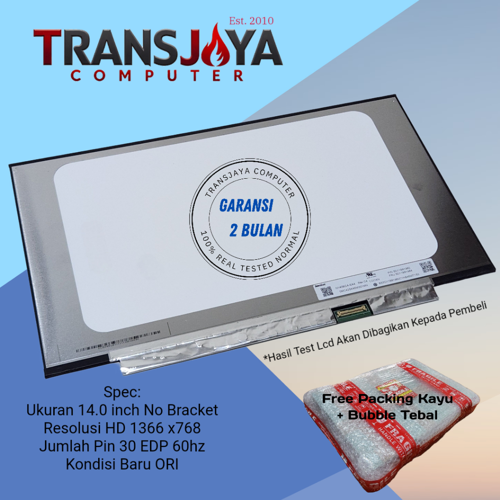 Jual LED LCD Layar Vostro 14 3401 3405 3000 5481 5490 14.0 Slim No ...