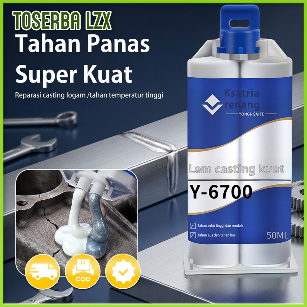 Jual 50ml/100ml Lem AB Besi Super Kuat Tahan Panas Industrial Metal ...
