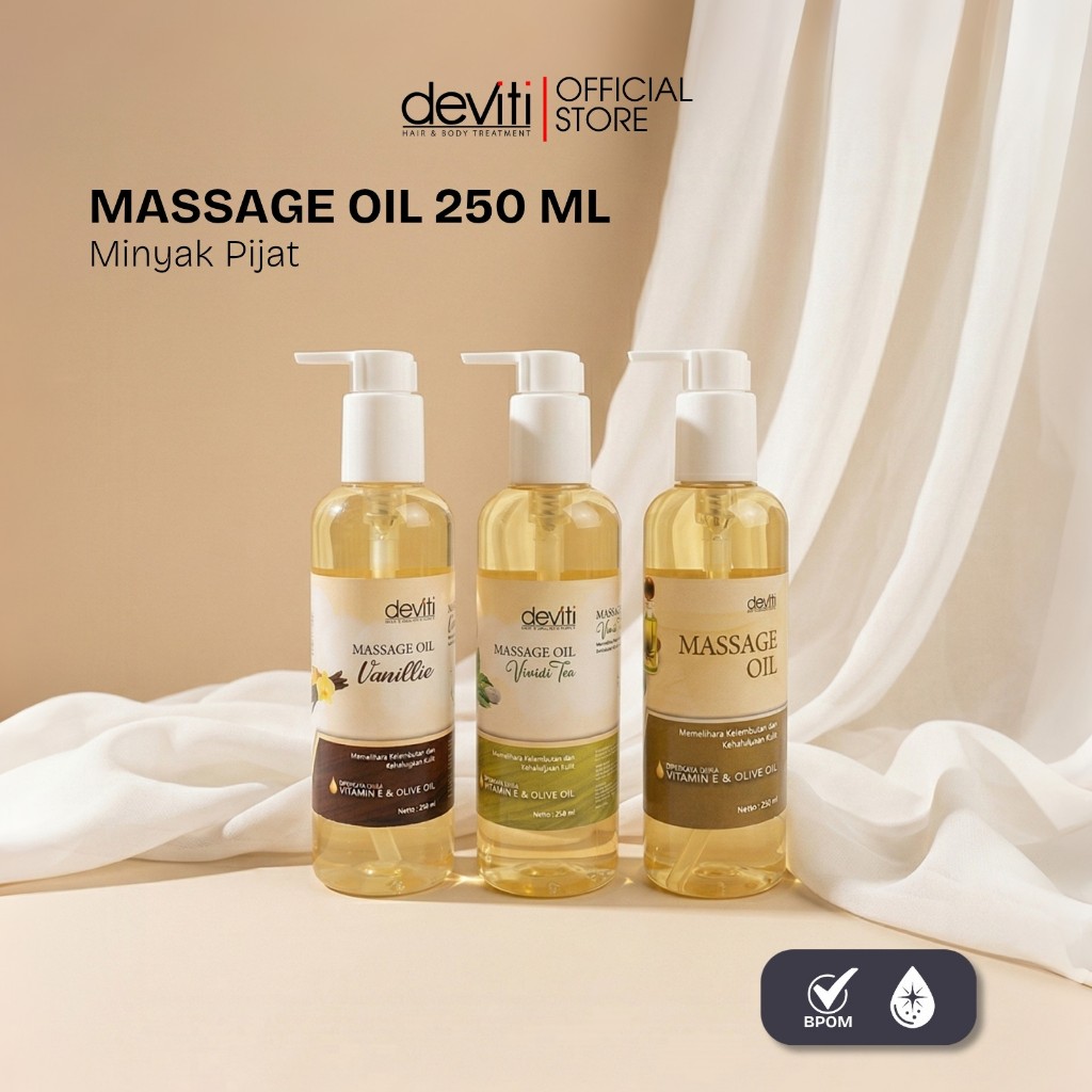 Jual deviti Massage Oil Minyak Pijat 250 ML Perawatan Kulit Body Oil ...