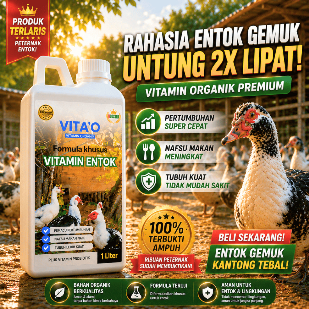 Jual Booster Vitamin Entok 1 Liter Mempercepat Pertumbuhan dan ...