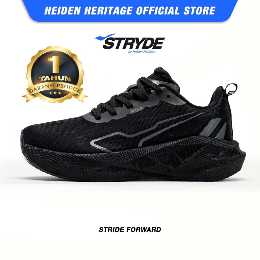 Jual HEIDEN HERITAGE [HRTG] - STRYDE RIVAL - FULL BLACK - Sepatu ...