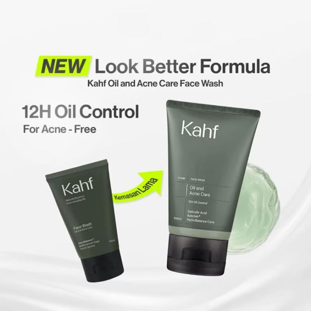 Kahf Oil And Acne Care Face Wash - Sabun Pembersih Wajah Pria Untuk Jerawat | Me - foto 1