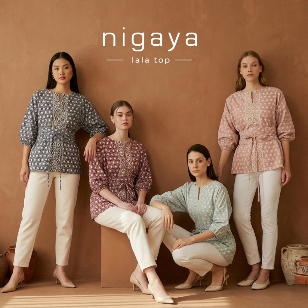 NIGAYA - Lala Top - Blouse Baju Atasan - Blus Batik Premium…